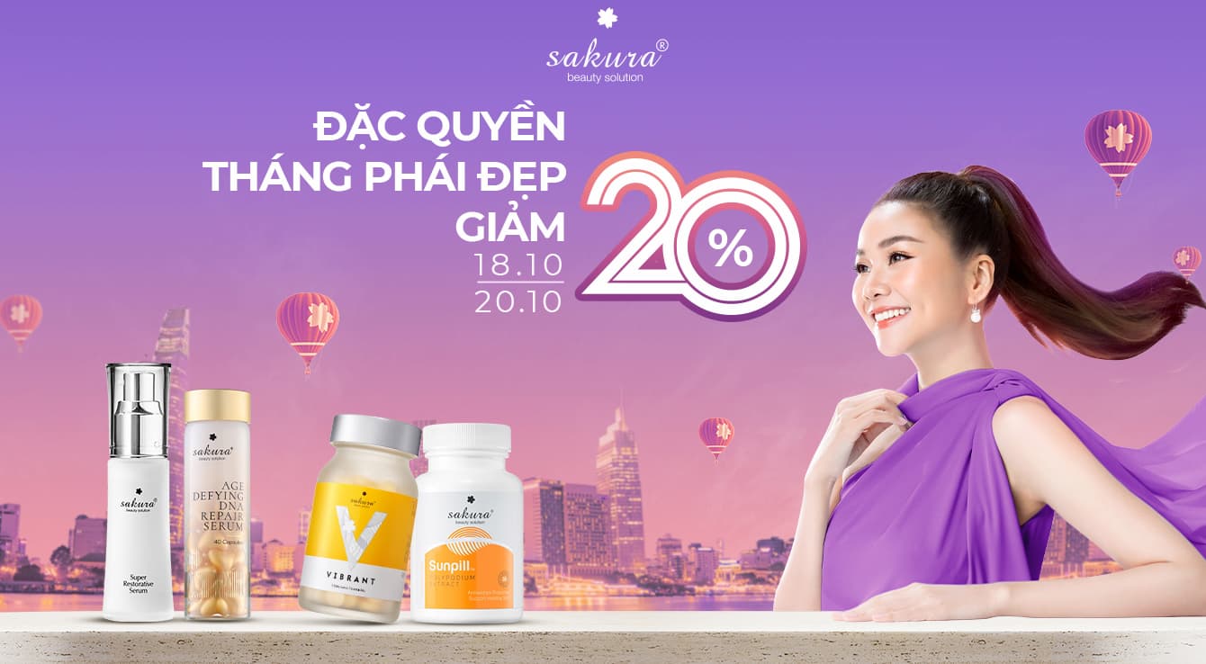 ĐẶC QUYỀN THÁNG PHÁI ĐẸP VIỆT: MUA LÀ GIẢM 20%