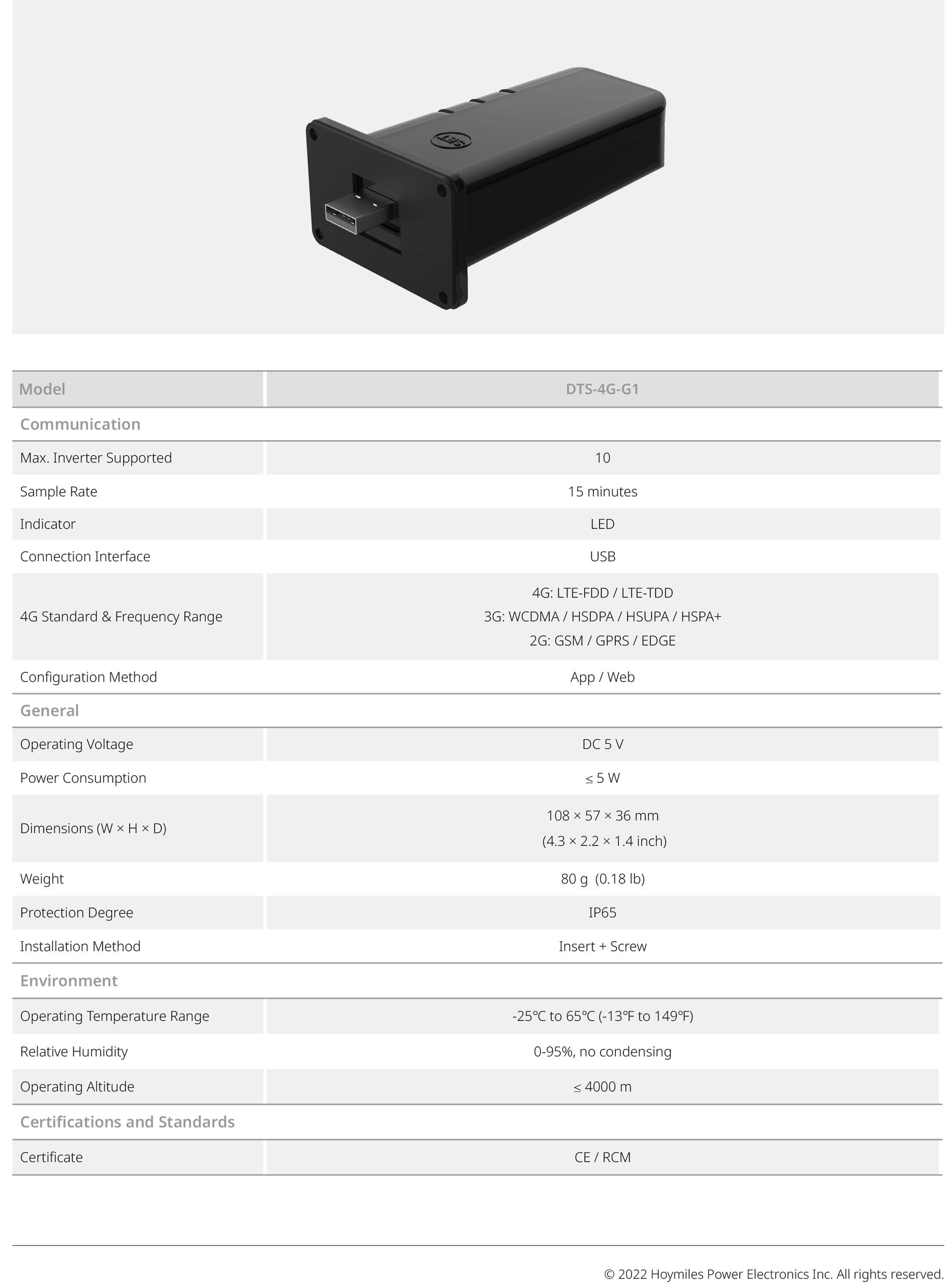 Hoymiles DTS - 4G - G1