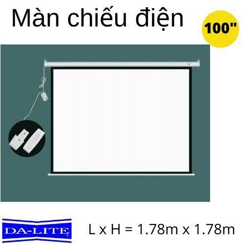 Màn Chiếu Điện Điều Khiển Dalite 100 inch (1,78m x1,78m)